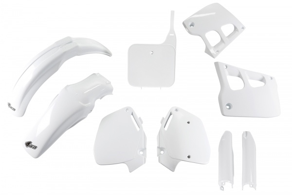 Full Plastic Kit white for Honda CR 125 R 2T (1991-92) - CR 250 R 2T (1990-91)